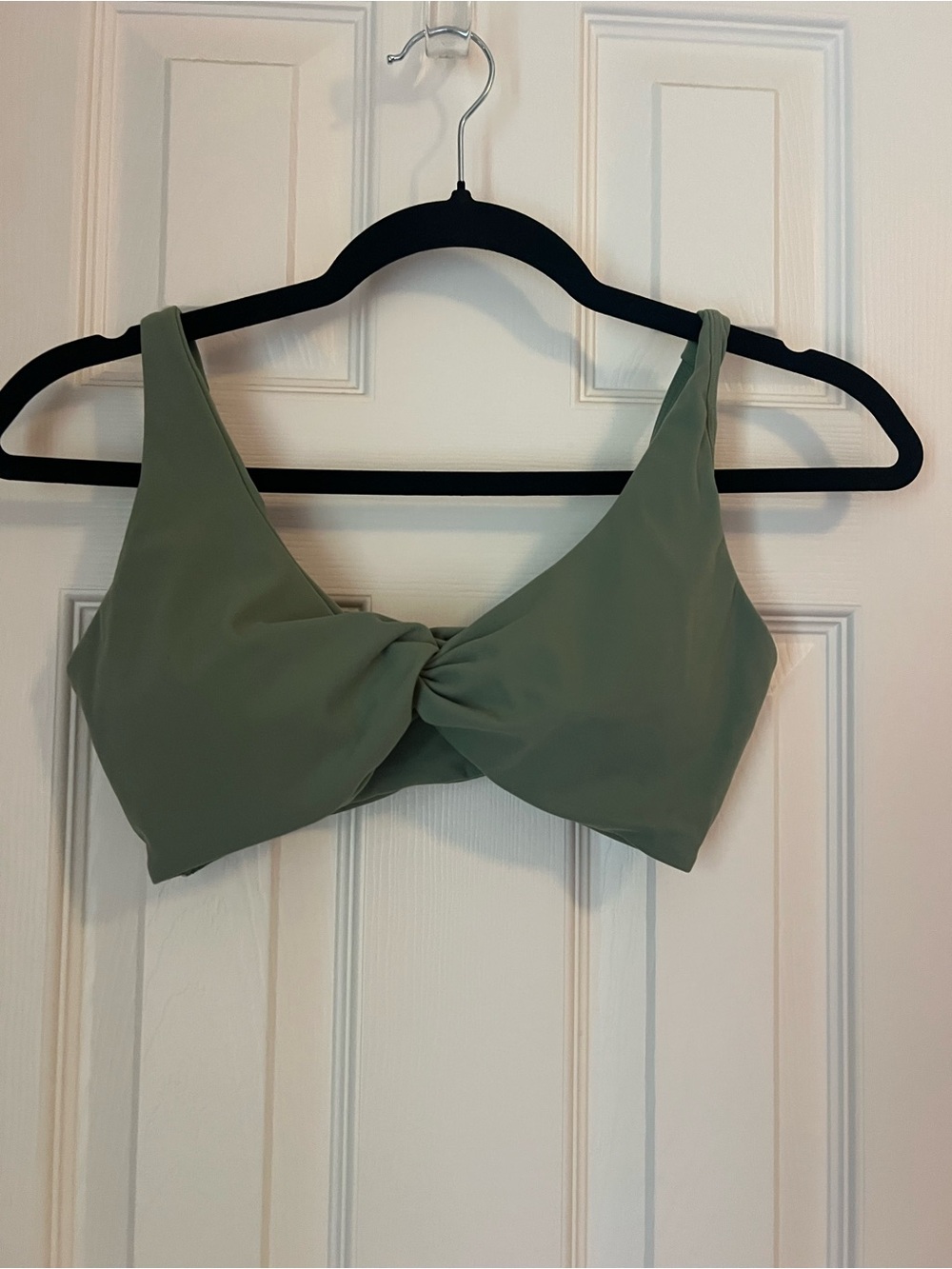 Twist-Front Sage Green Women's Top